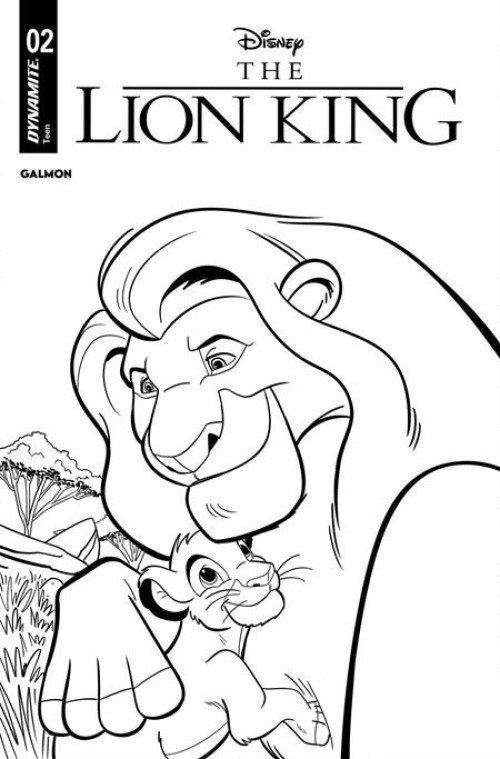 Lion King #2 (2025) cover i edgar line art variant