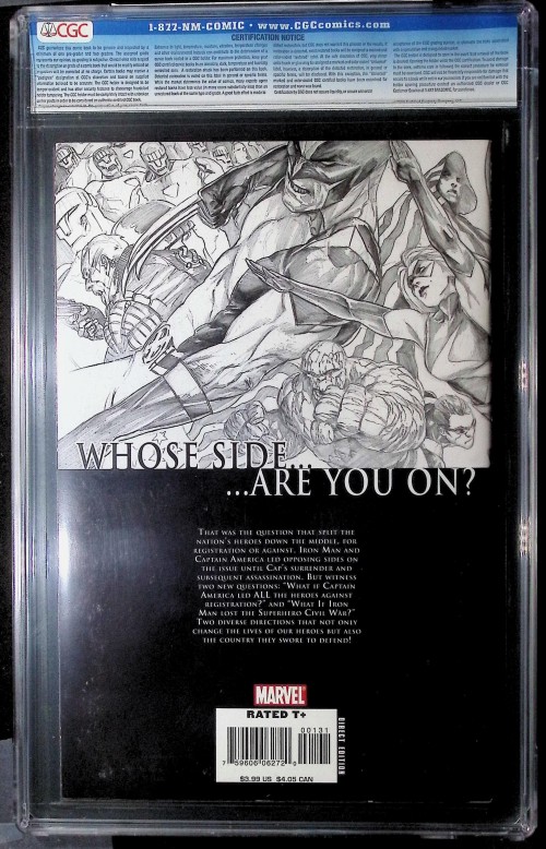 What If Civil War #1 (2007) sketch variant CGC 9.8