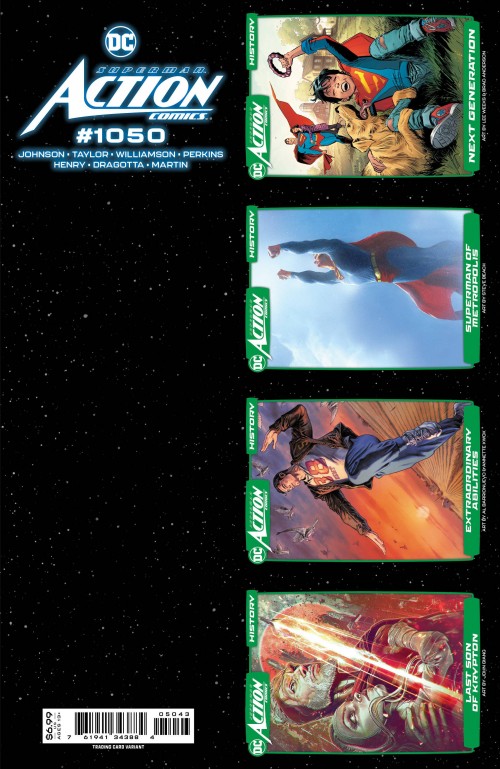 Action Comics #1050 cover t team trading card variant