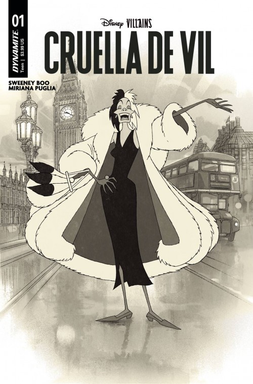 Disney Villains Cruella De Vil #1 cover l middleton noir variant