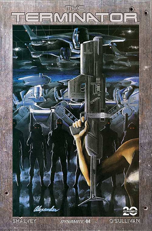 Terminator #4 (2024) cover p ross burning earth icon variant