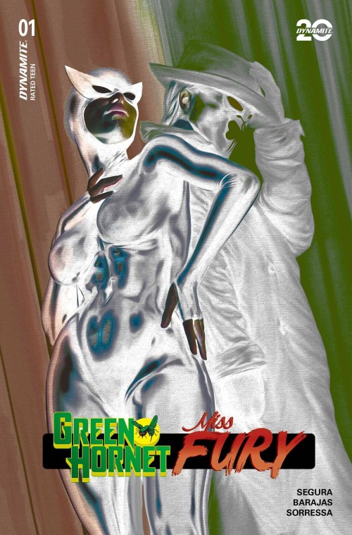 Green Hornet Miss Fury #1 (2024) cover za spears negative variant