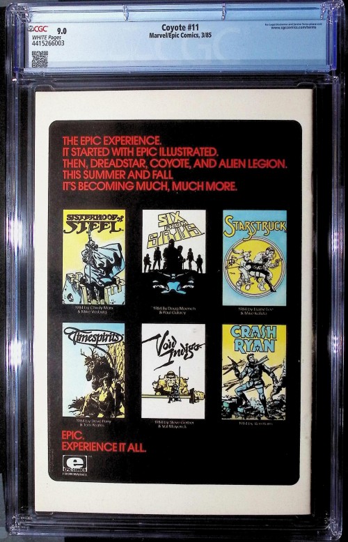 Coyote #11 CGC 9.0 *1st McFarlane Art!*