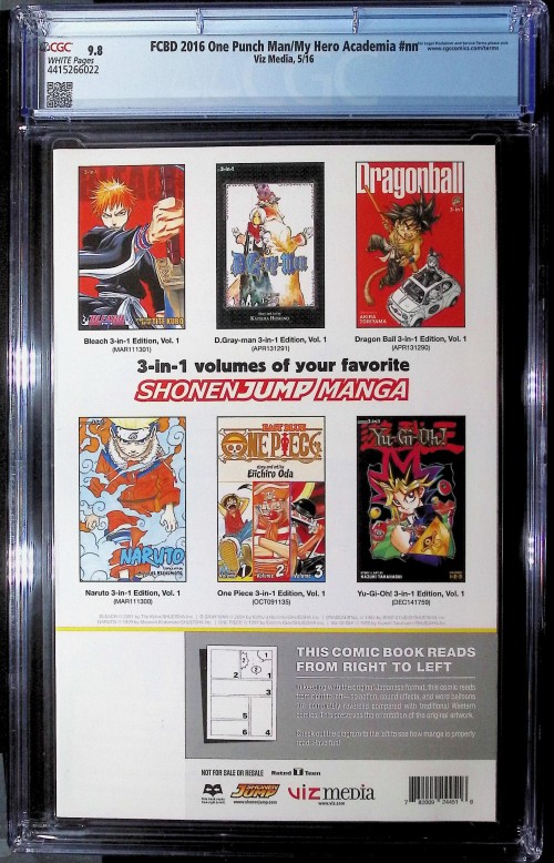 FCBD 2016 Viz One Punch Man & My Hero Academia CGC 9.8